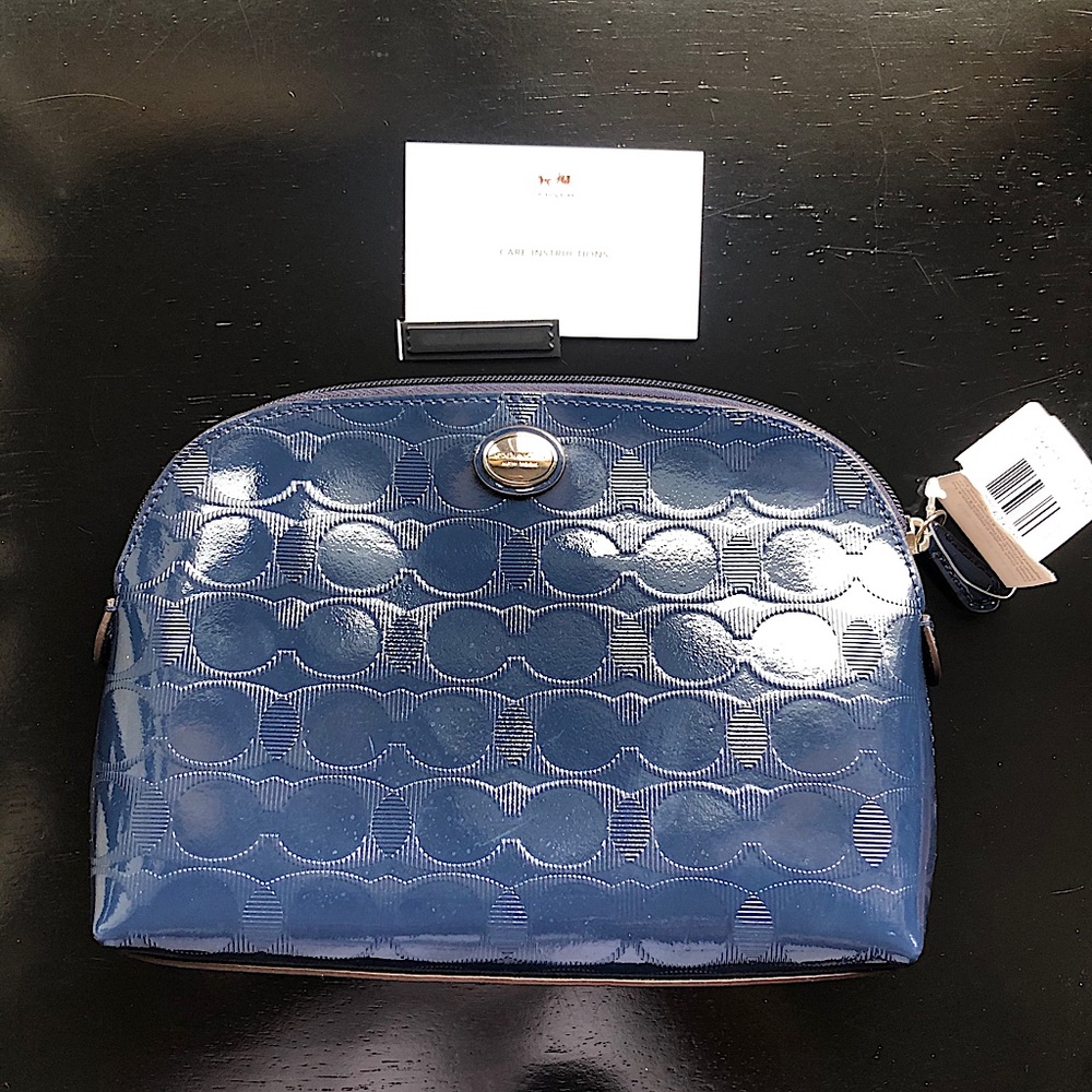 Coach Navy New Cosmetic Bag